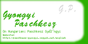 gyongyi paschkesz business card